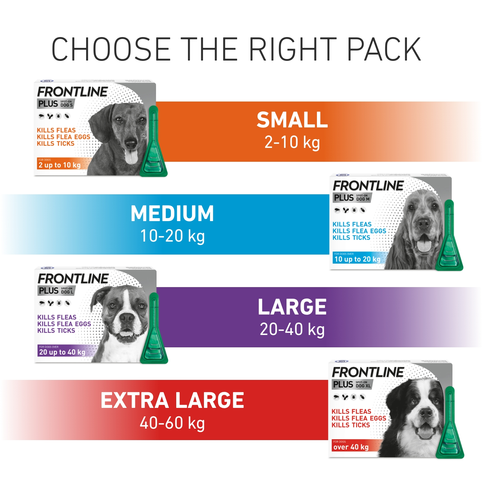 Frontline Plus for Dogs – Complete Range (Small to Extra Large)