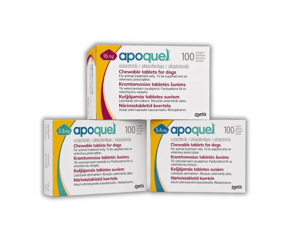 Apoquel Chewable Tablets for Dogs 16mg, 5.4mg, 3.6mg